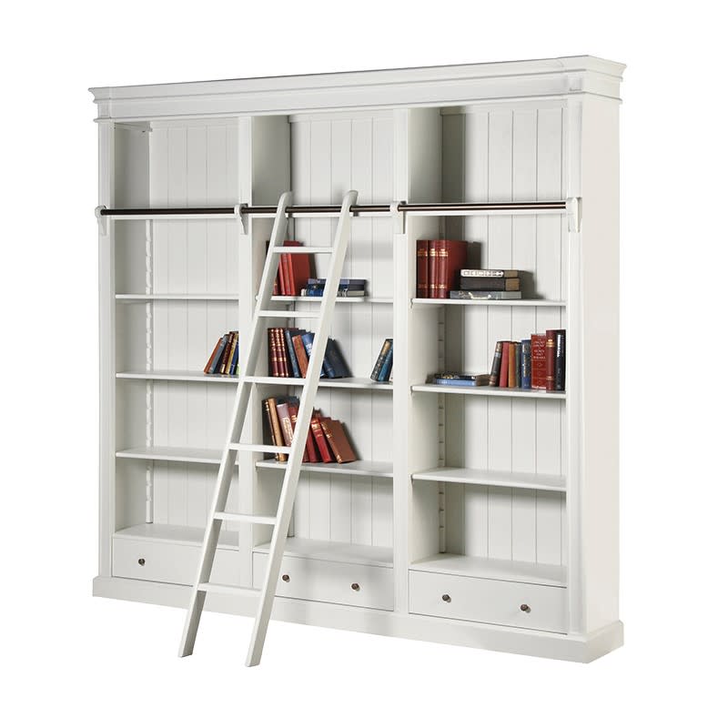 Portobello Warm White Library Bookcase