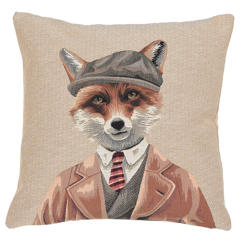 Fox in Tweed Cushion