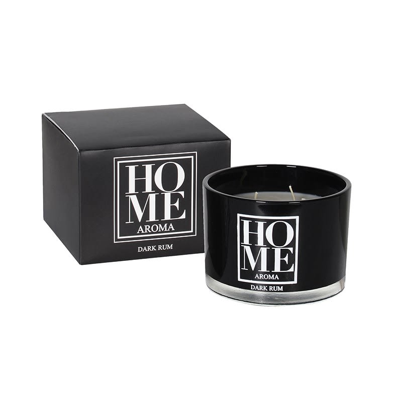 Dark Rum Scented Candle with Box