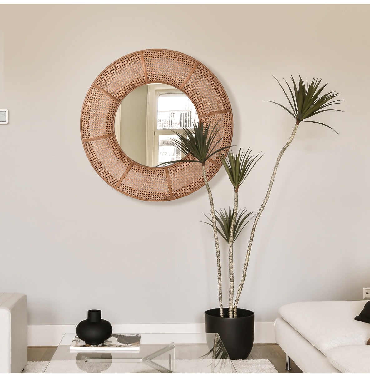 Bergere Rattan Wall Mirror