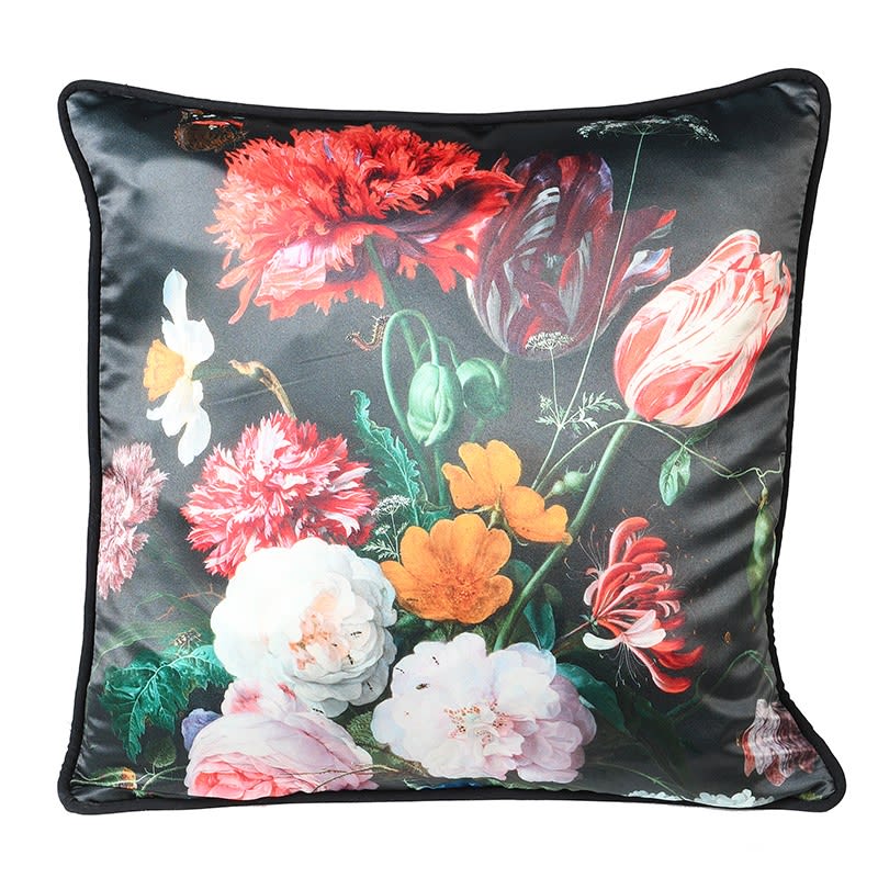 Golden Age Floral Print Cushion