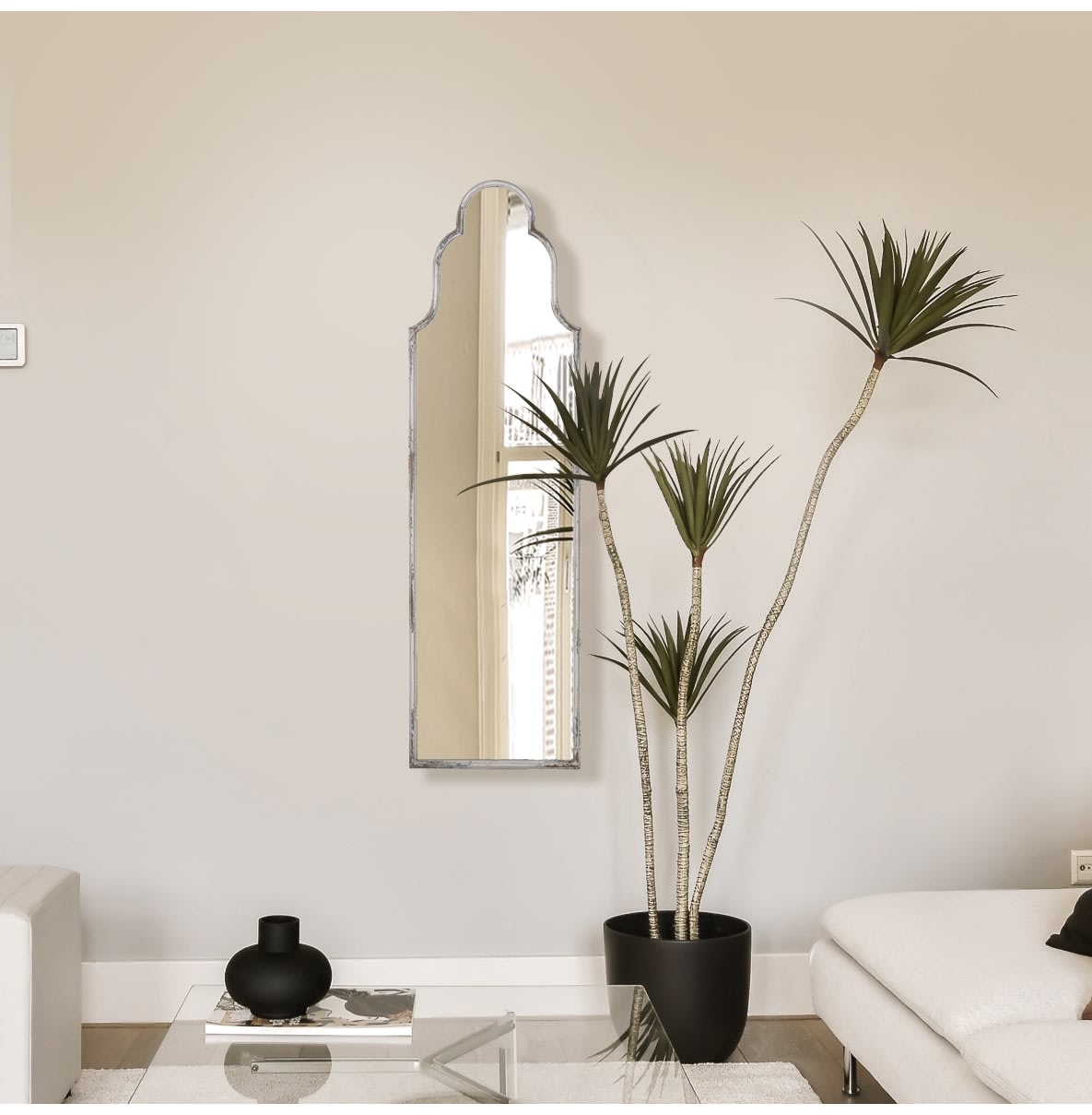 Decorative Aged Glass Wall Mirror