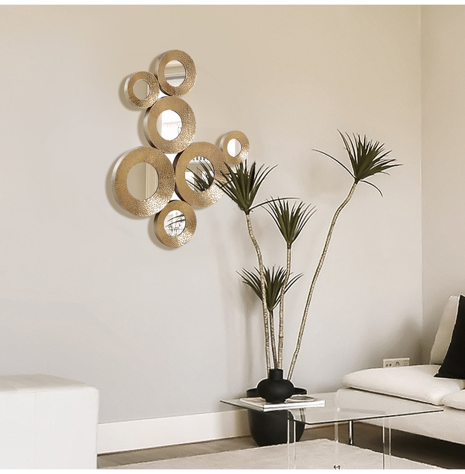 Gold Circles Deco Mirror