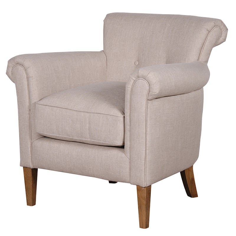 Curved Back Occasional Armchair