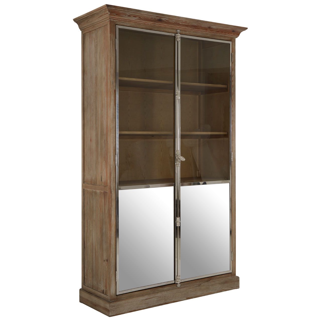 Pine and Glass Display Cabinet