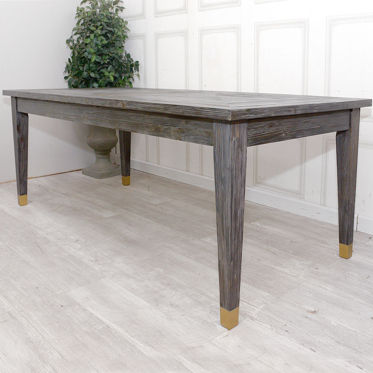 Boho Dark Elm Dining Table