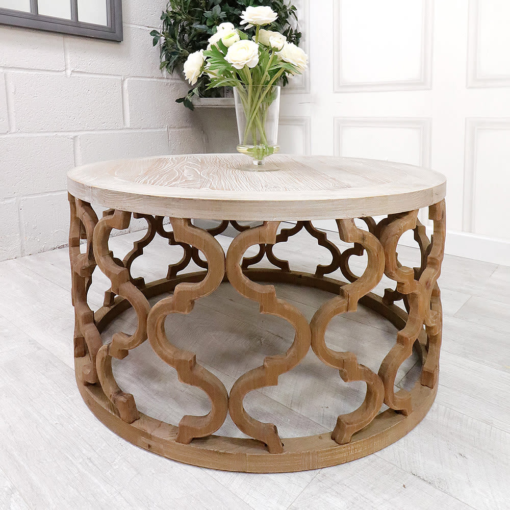 Round Fretwork Coffee Table