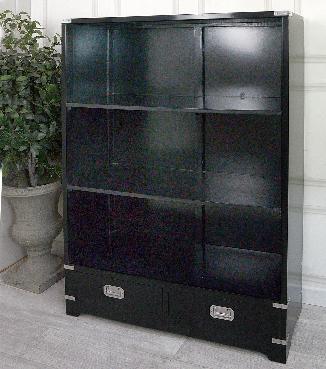 Manor Black Small Bookcase