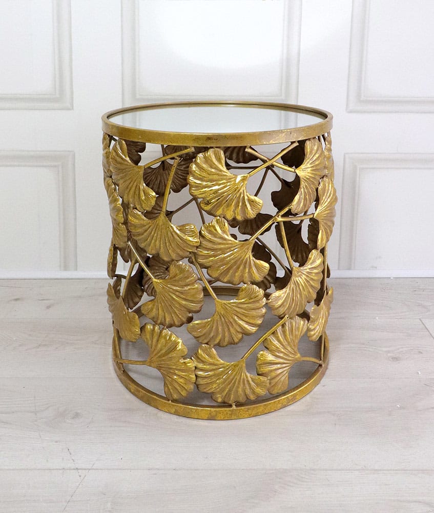 Gold Leaf Side Table