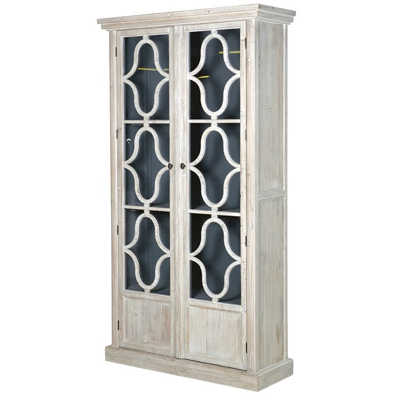 2 Door Patterned Glazed Bookcase