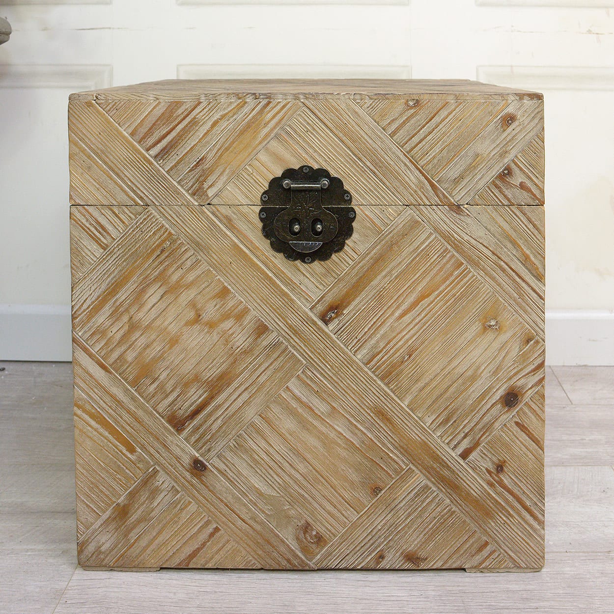 Parquet Carved Storage Trunk