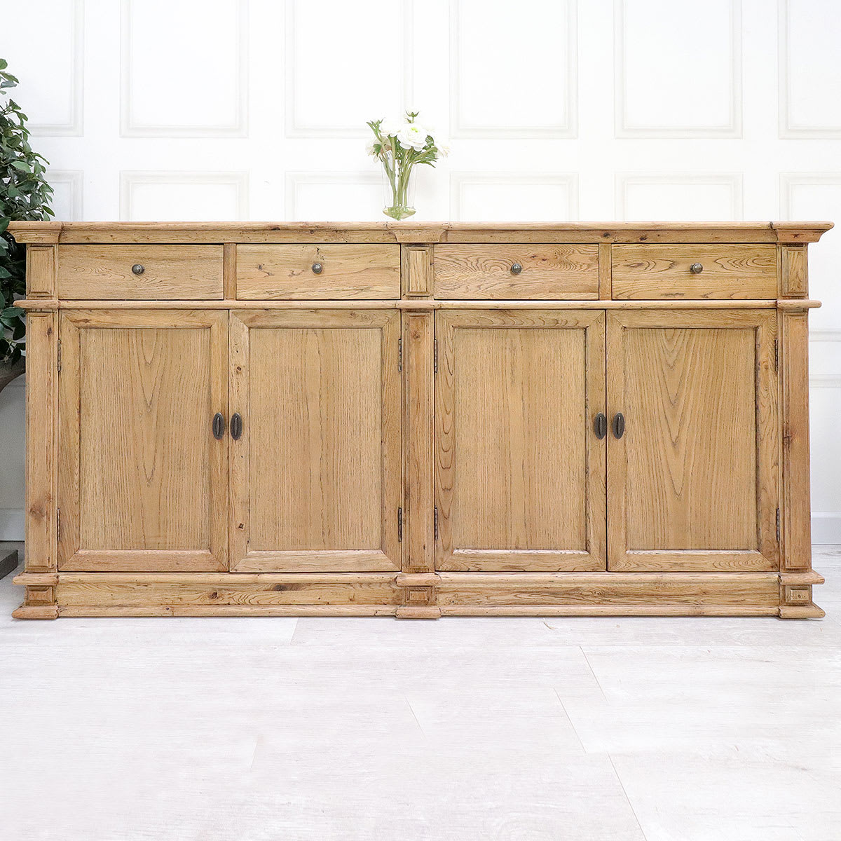 Antiqued Oak Large Sideboard