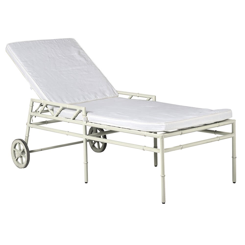 Sand Bamboo Style Sun Lounger