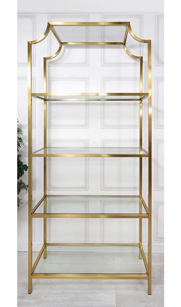 Sloane Gold Curved Top Bookshelf