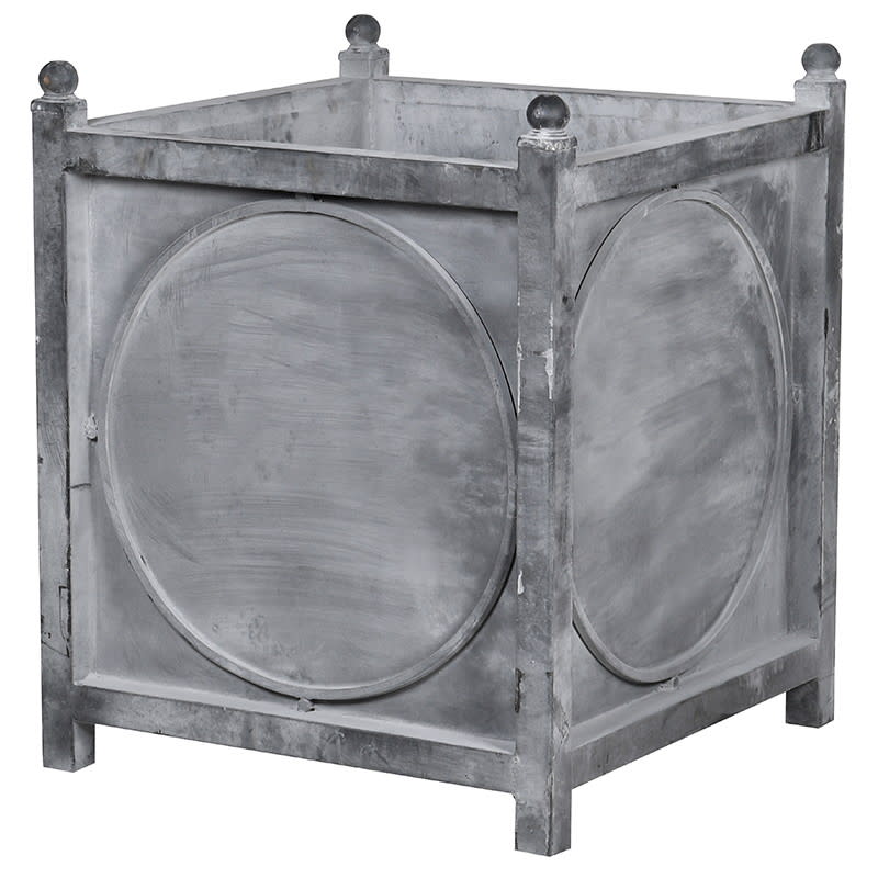 Large Square Iron Planter