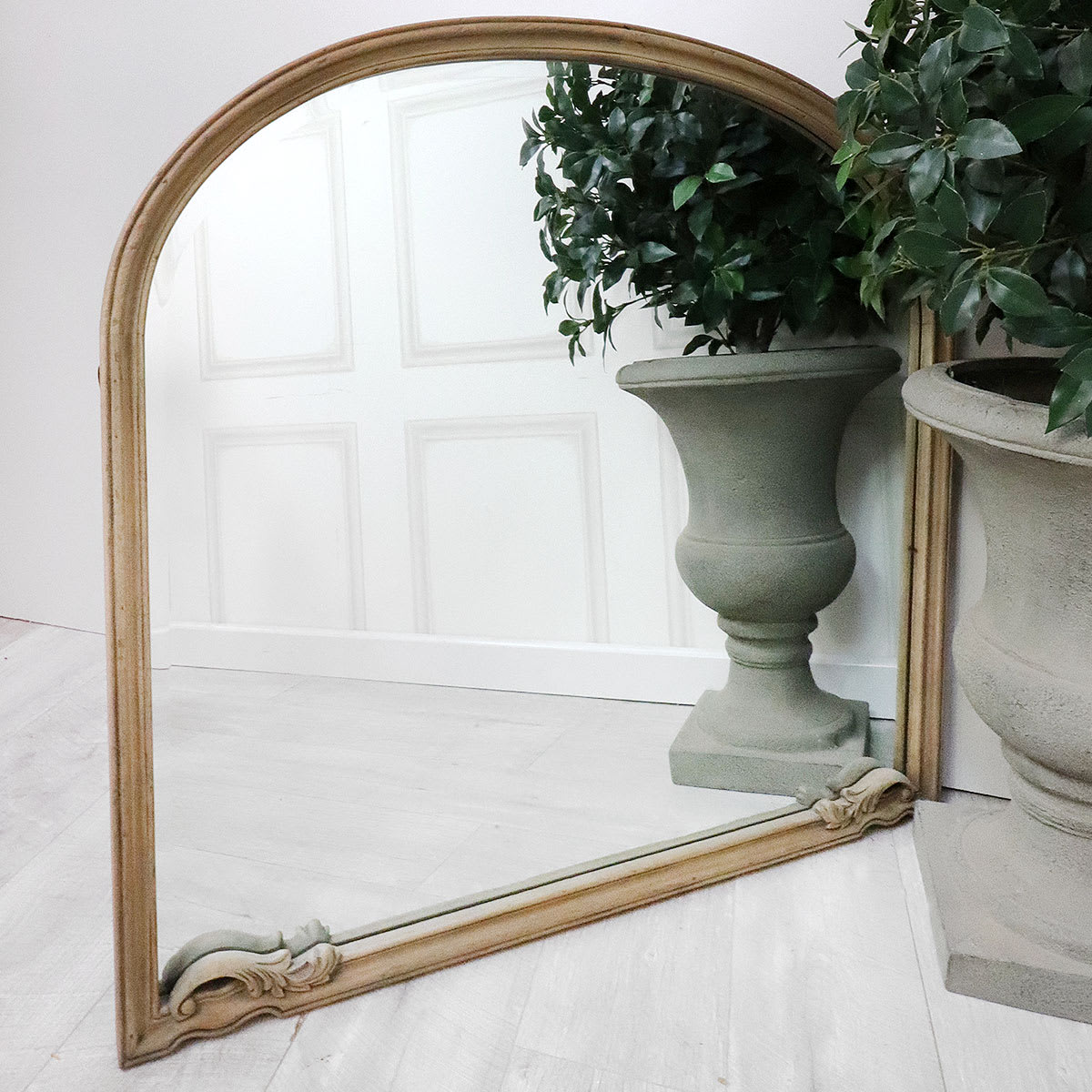 French Style Reclaimed Ornate Mantel Mirror