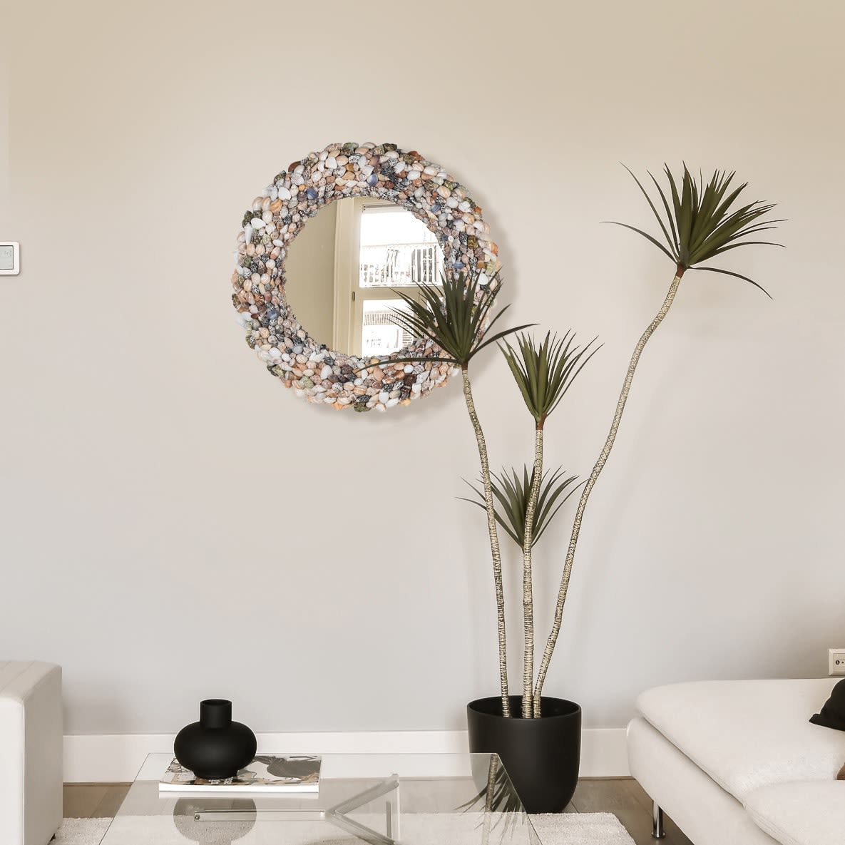 Natural Shell Assortment Wall Mirror