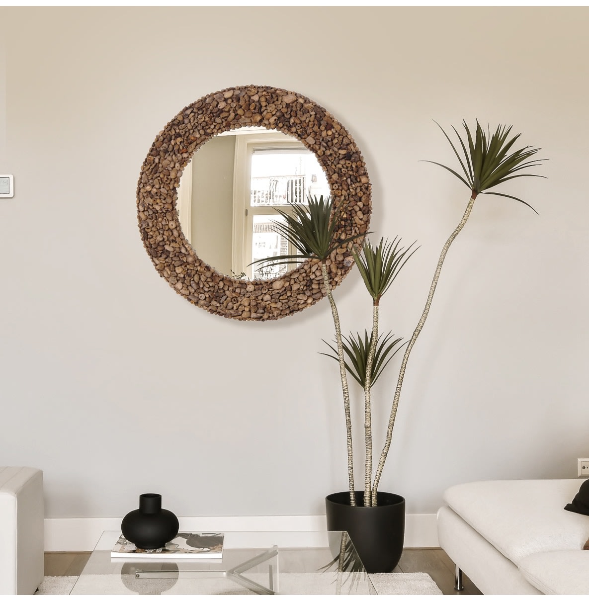 Driftwood Round Mirror