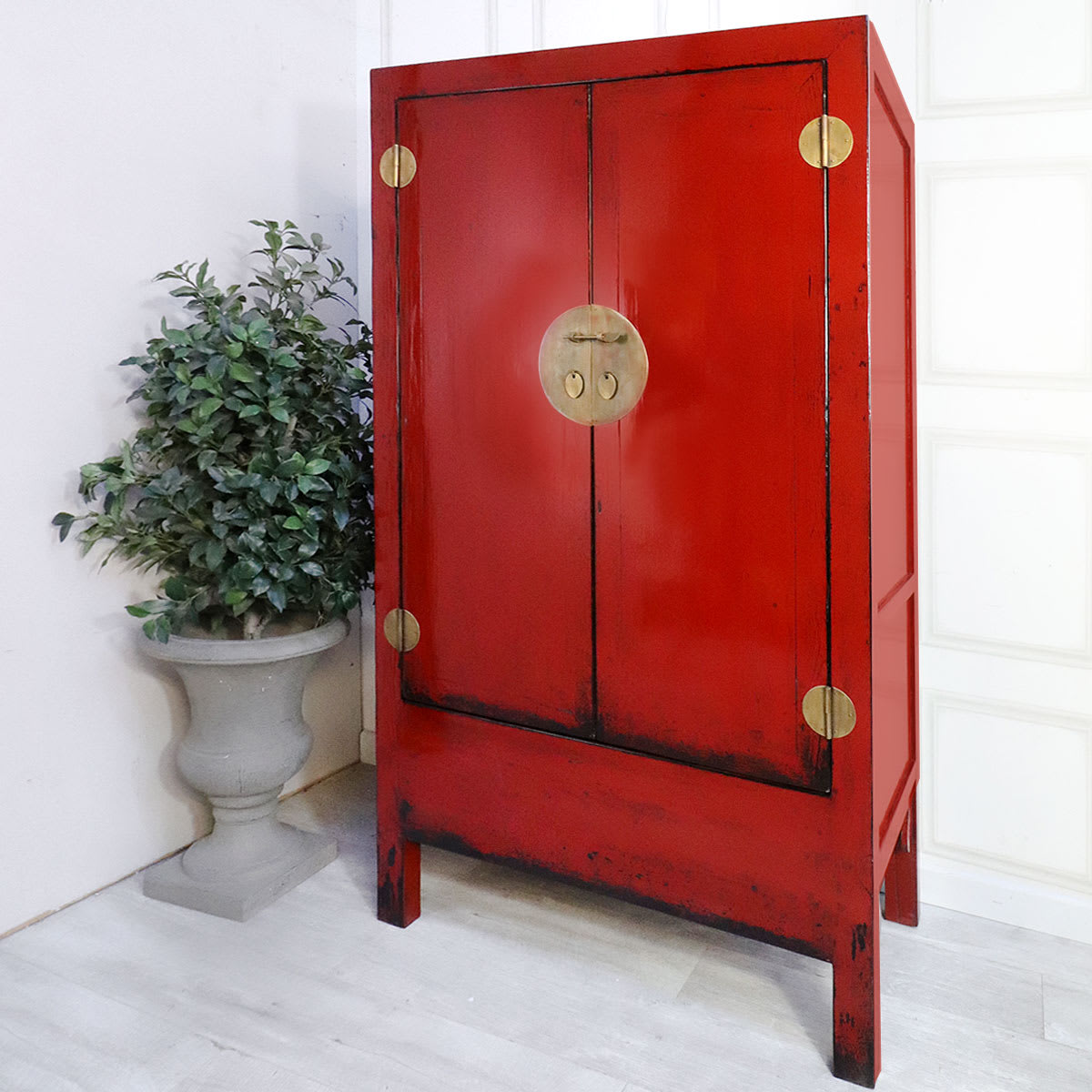 Oriental Style Red Wardrobe