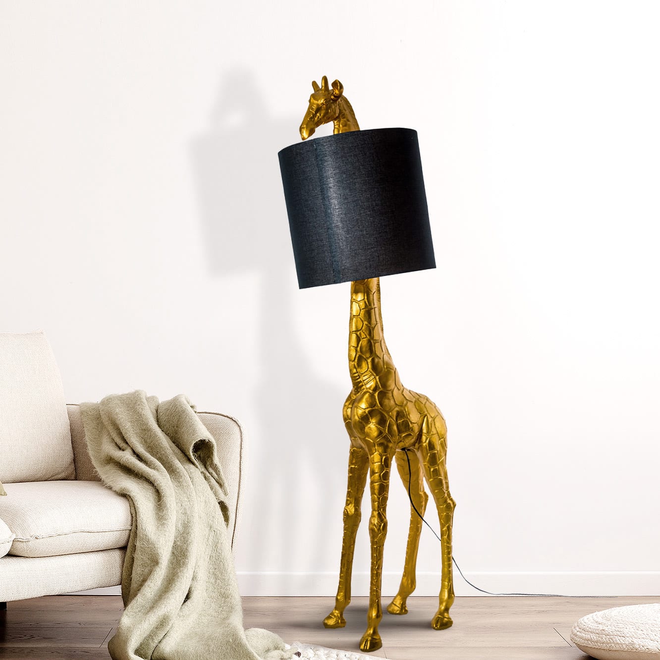 Golden Giraffe Floor Lamp