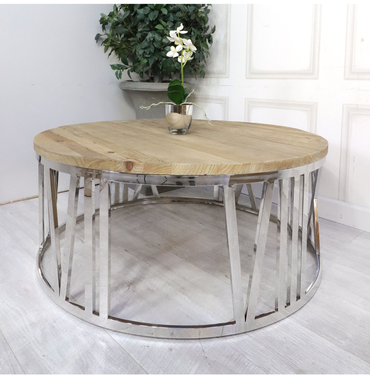 Round Roman Numerals Coffee Table