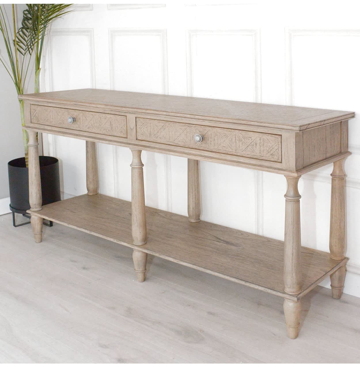 Crosshatch 2 Drawer Console Table