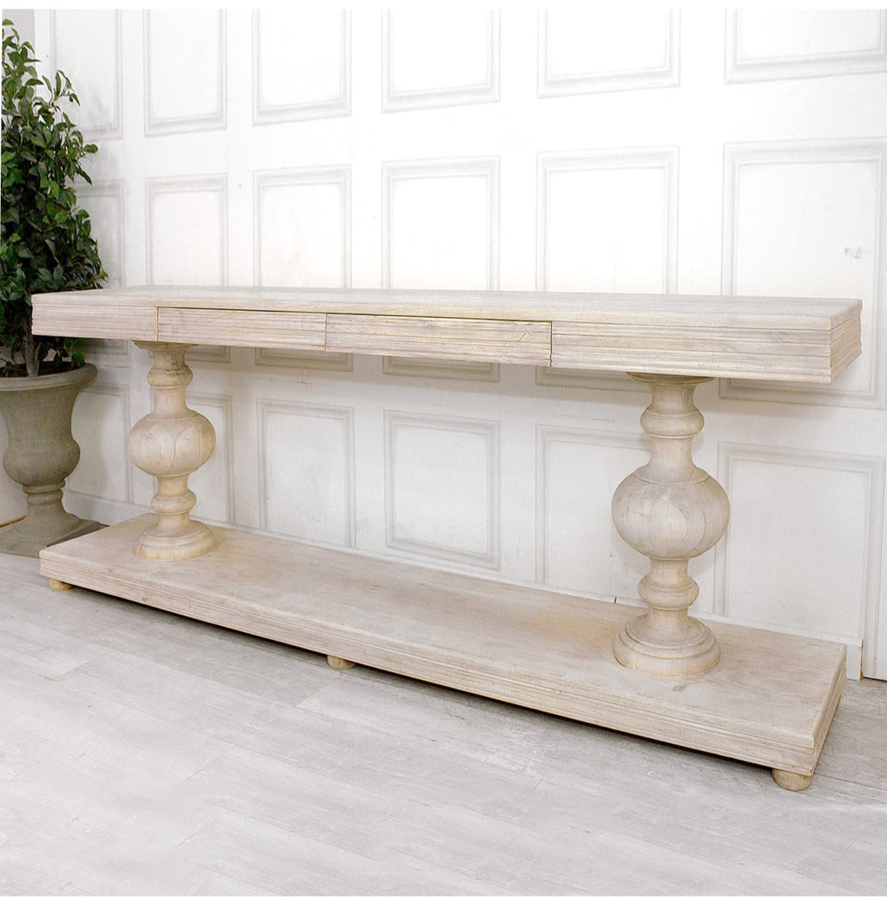 Francais Grande Bulb Leg Console Table