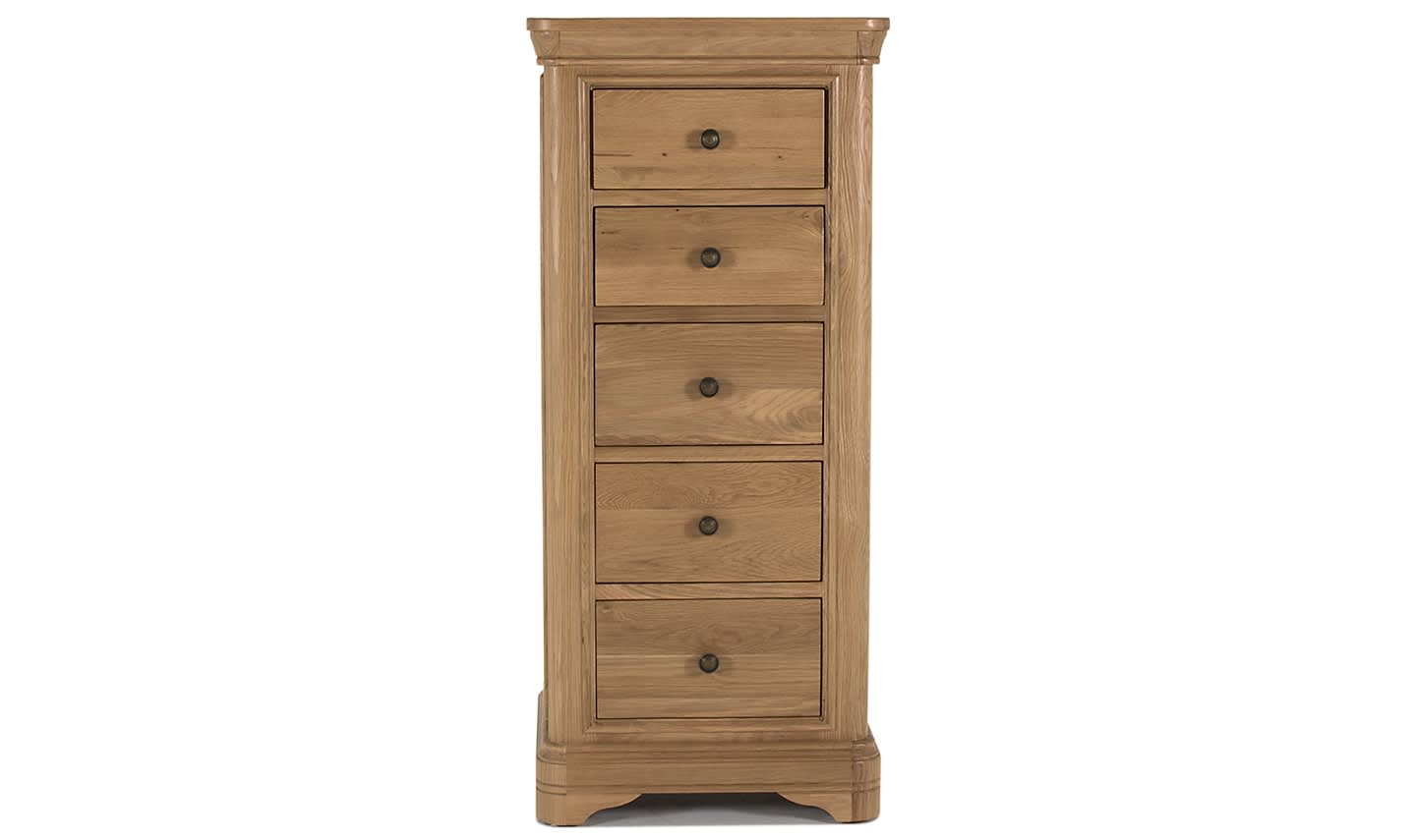 French Style Oak Tallboy Chest