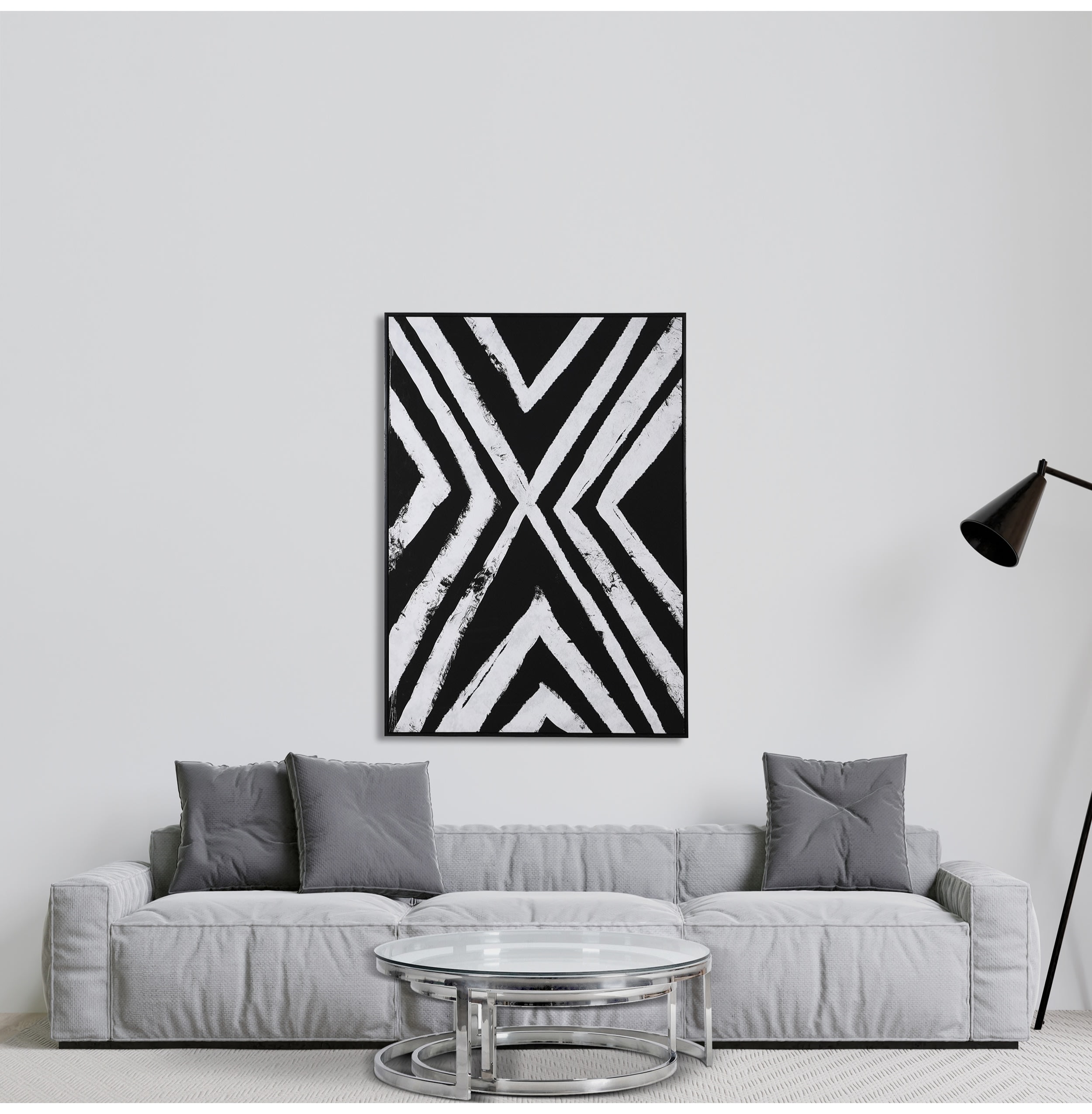 Monochrome Abstract Tribal Wall Picture