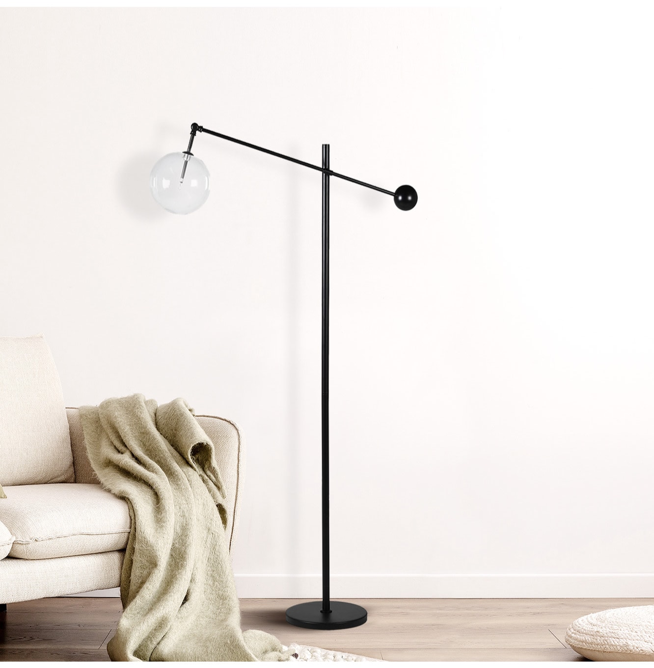 Black Metal Floor Lamp