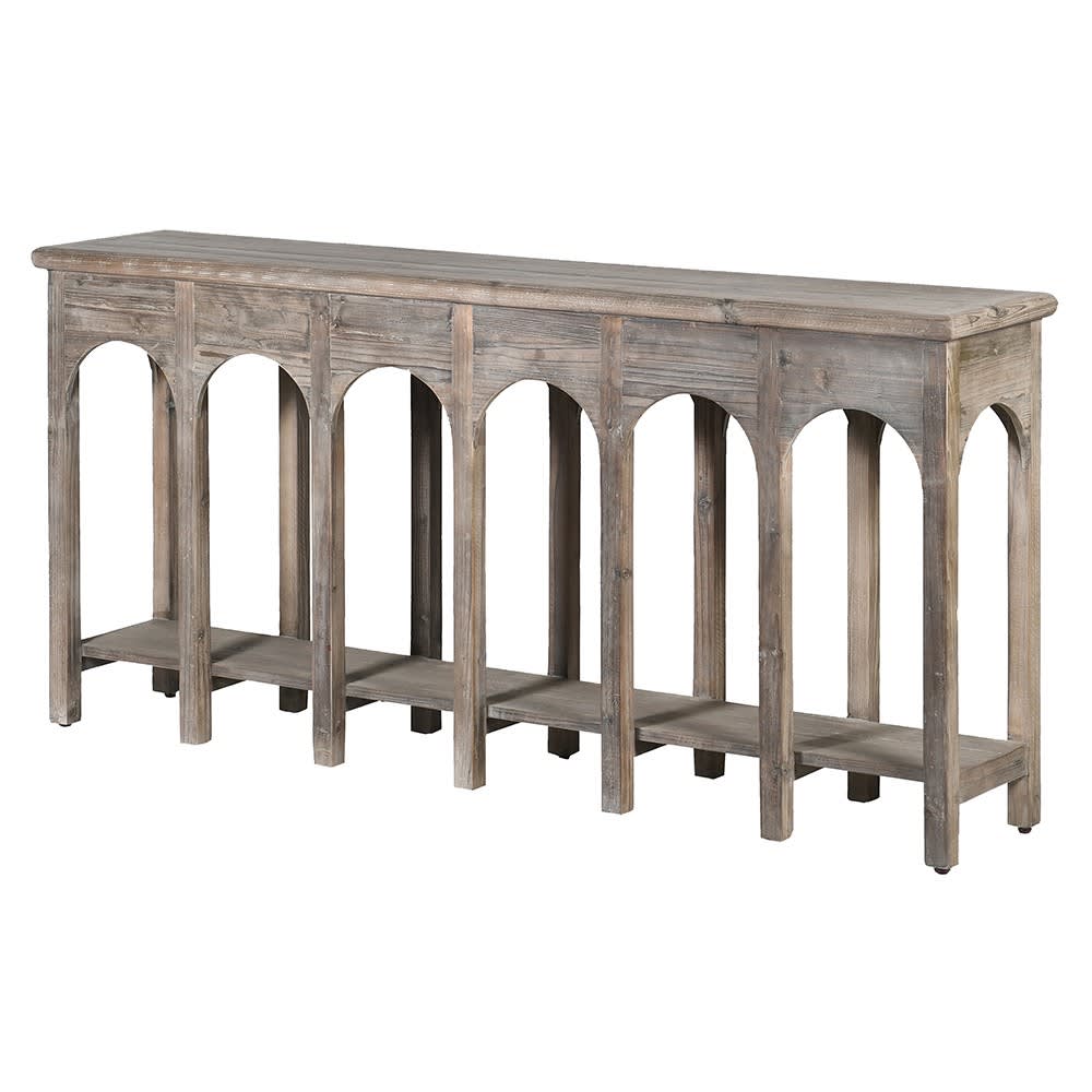 Grey Reclaimed Pine Arches Hall Table