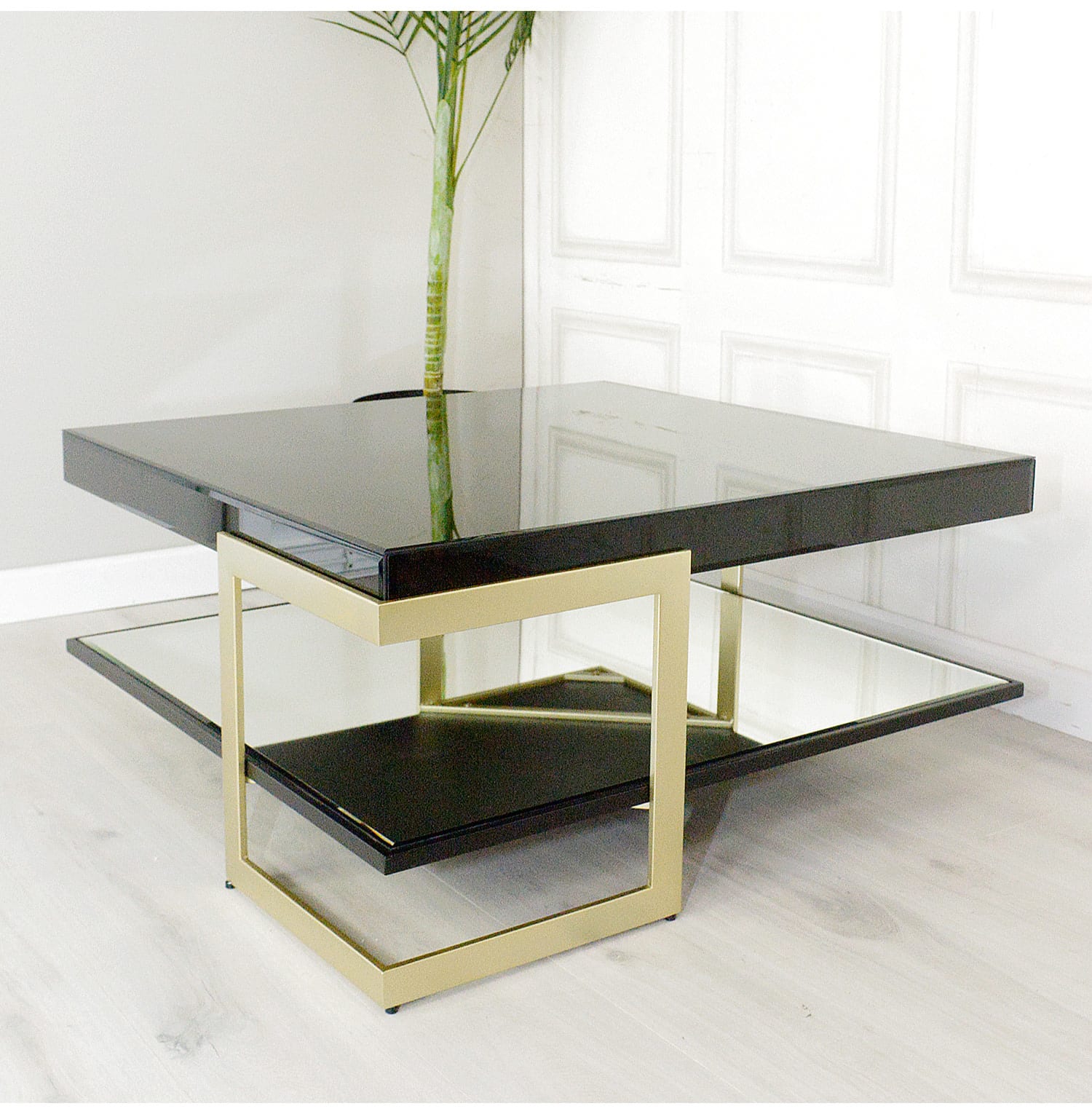 Ardella Black and Gold Coffee Table by Gallery Direct