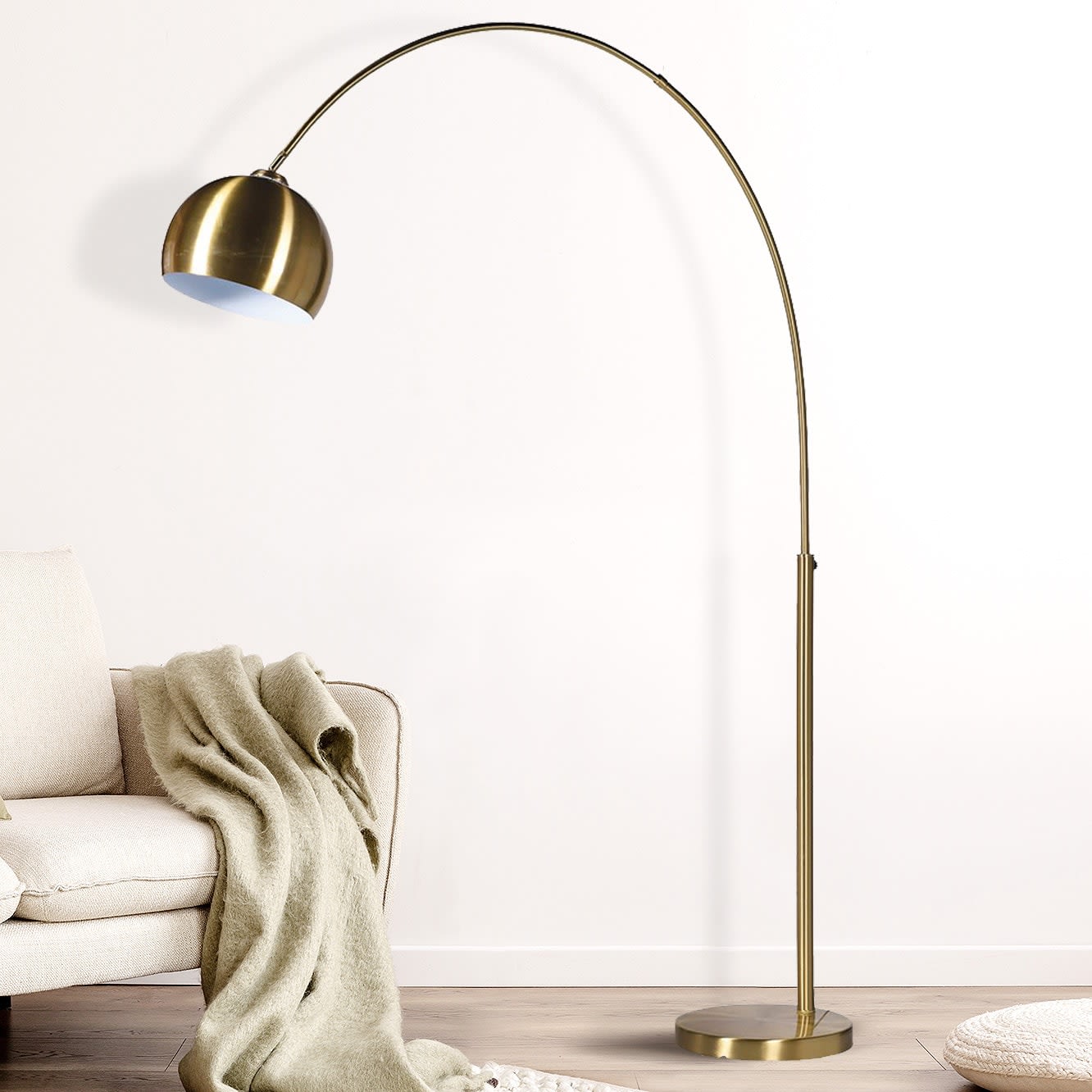 Arched Brass Floor Lamp