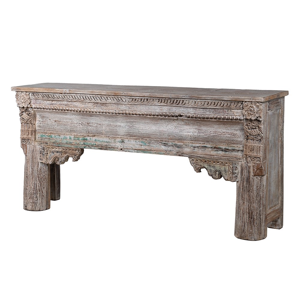 Carved Wooden Ornate Hall Console Table