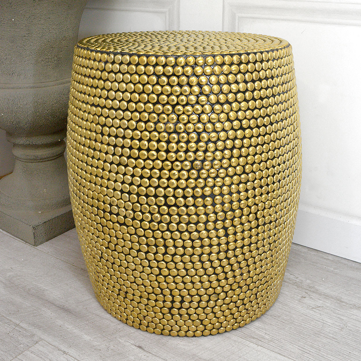 Brass Studs Lamp Table