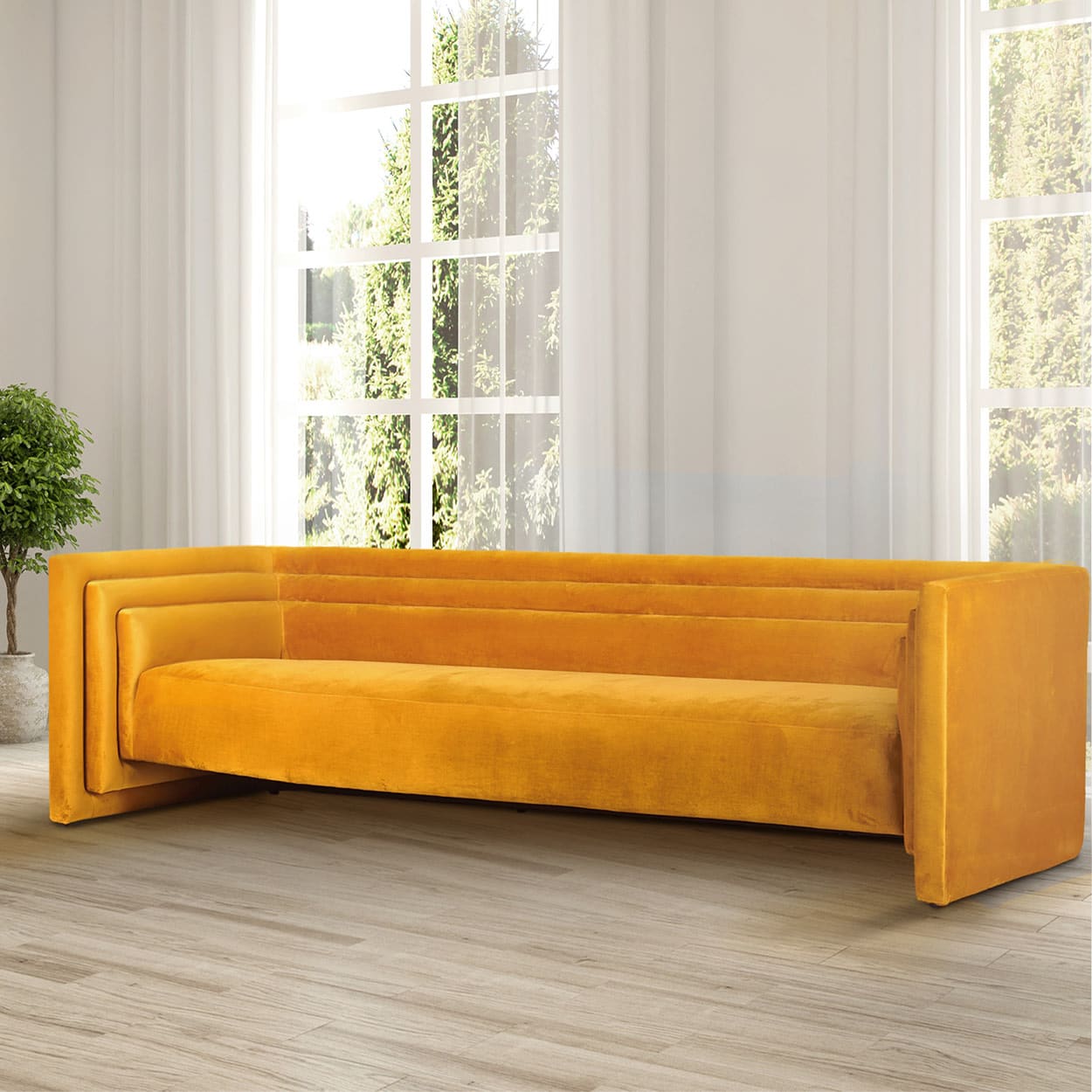 Truman Mustard Yellow Statement Sofa