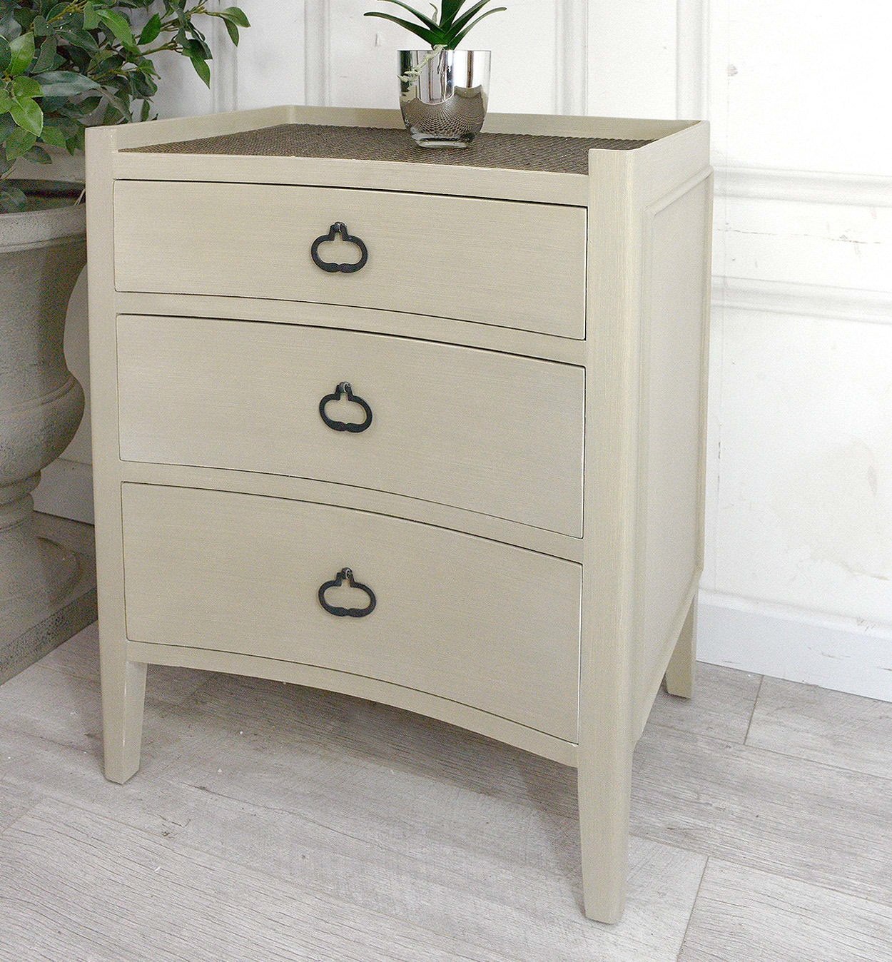 Olga 3 Drawer Bedside Table