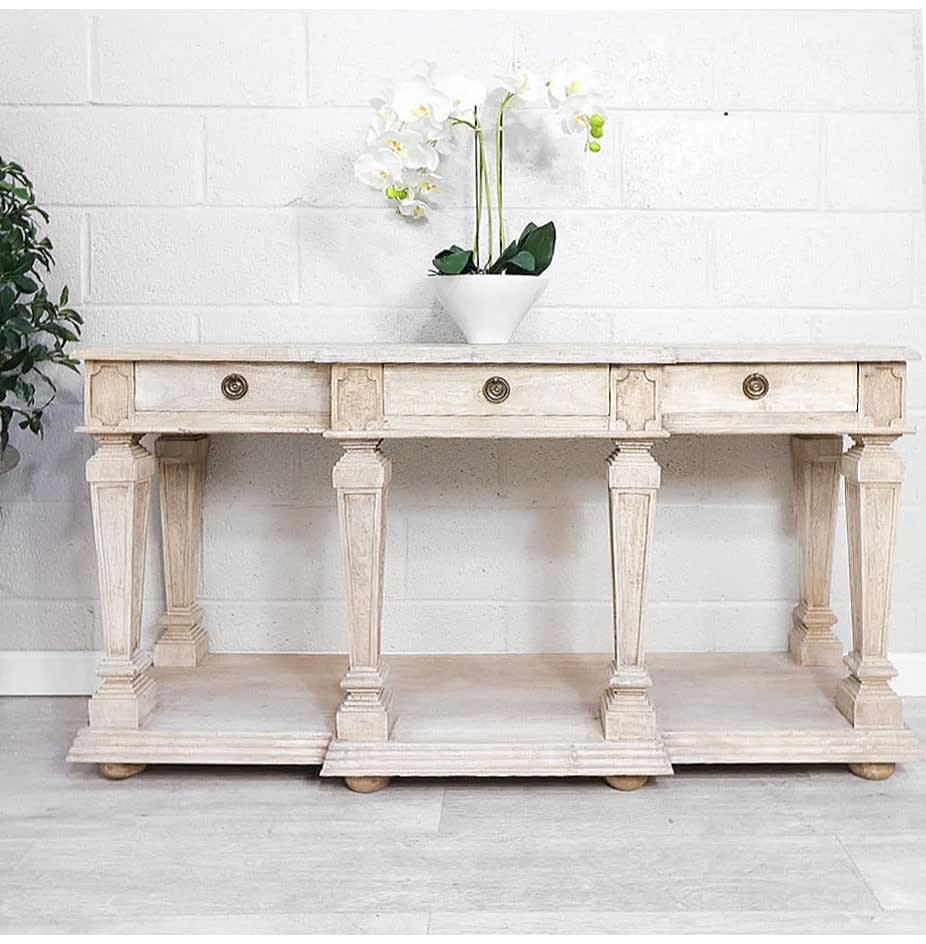 Francais Grande 3 Drawer Console Table