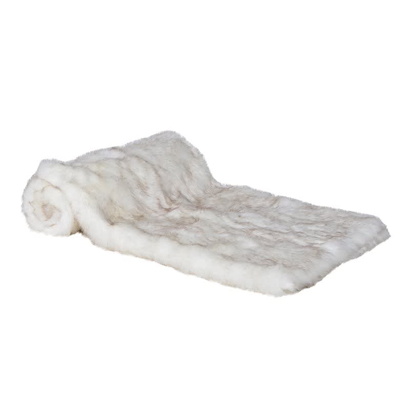 White Faux Fur Throw