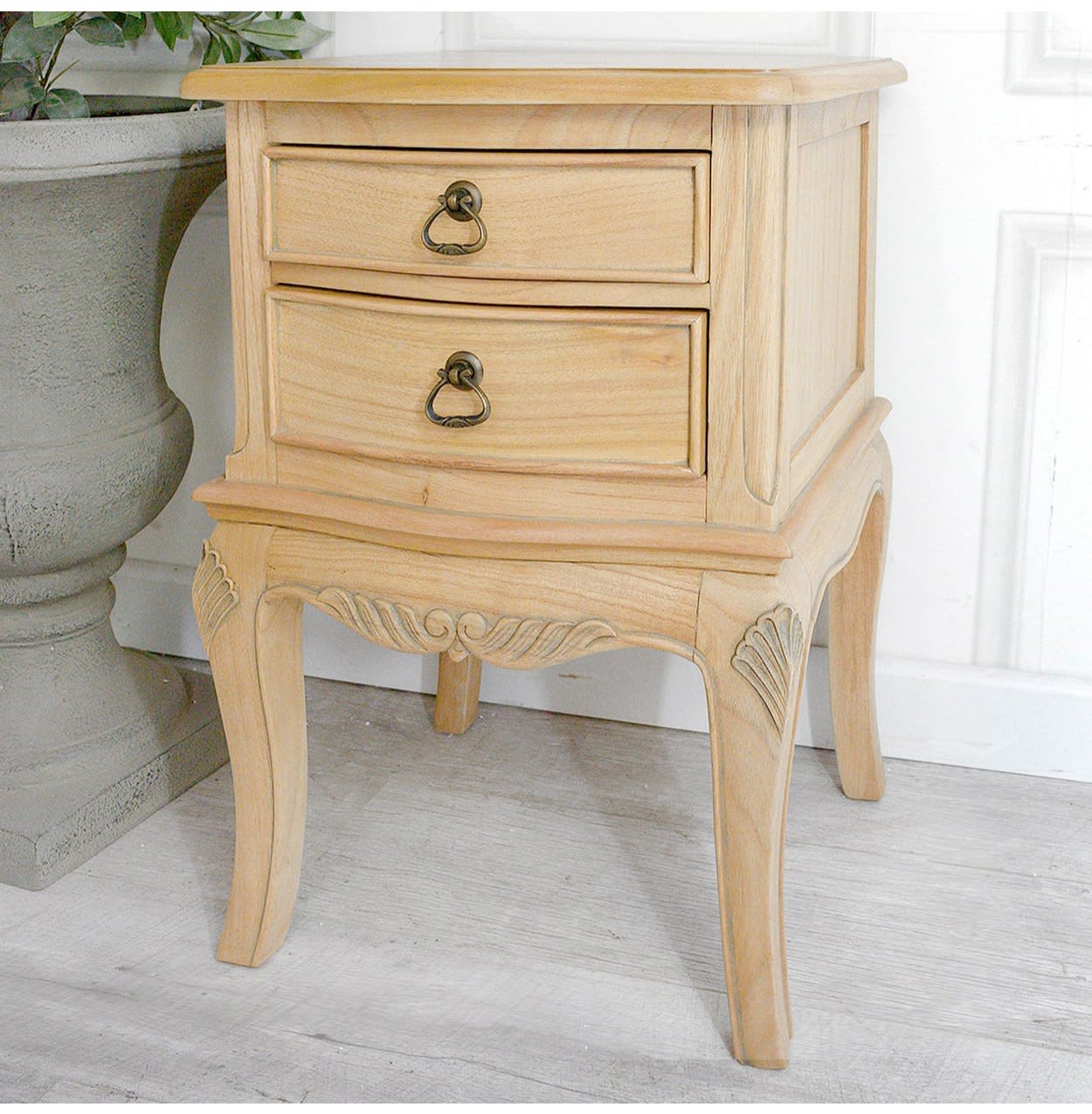 Limoges French 2 Drawer Bedside Table by Baker Furniture