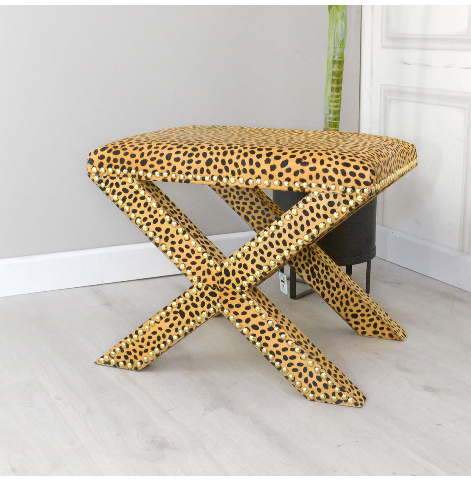 Leopard Print Bedroom Stool