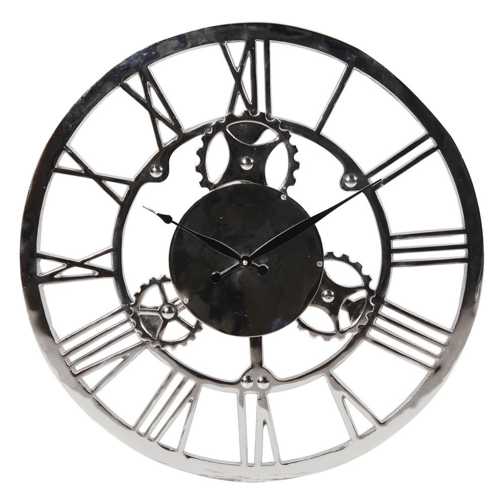 Sloane Chrome Wall Clock