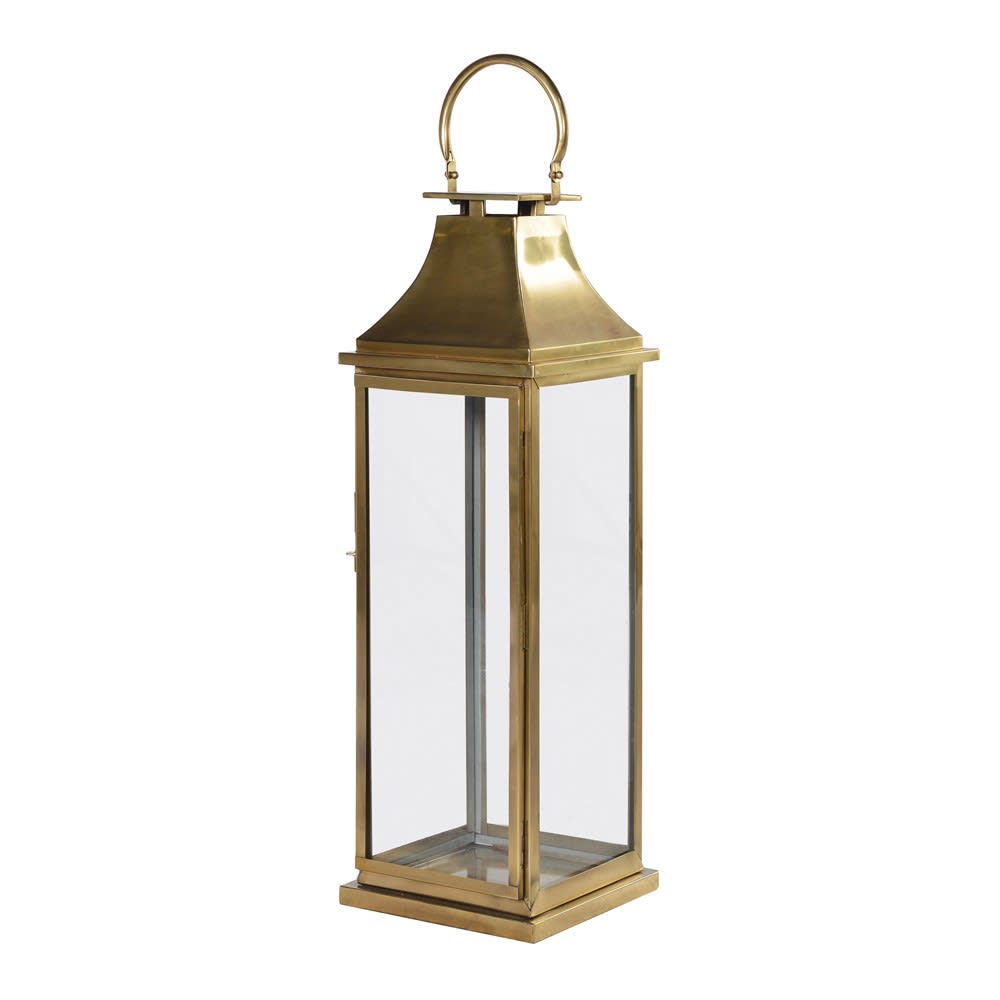 Tall Brass Finished Lantern