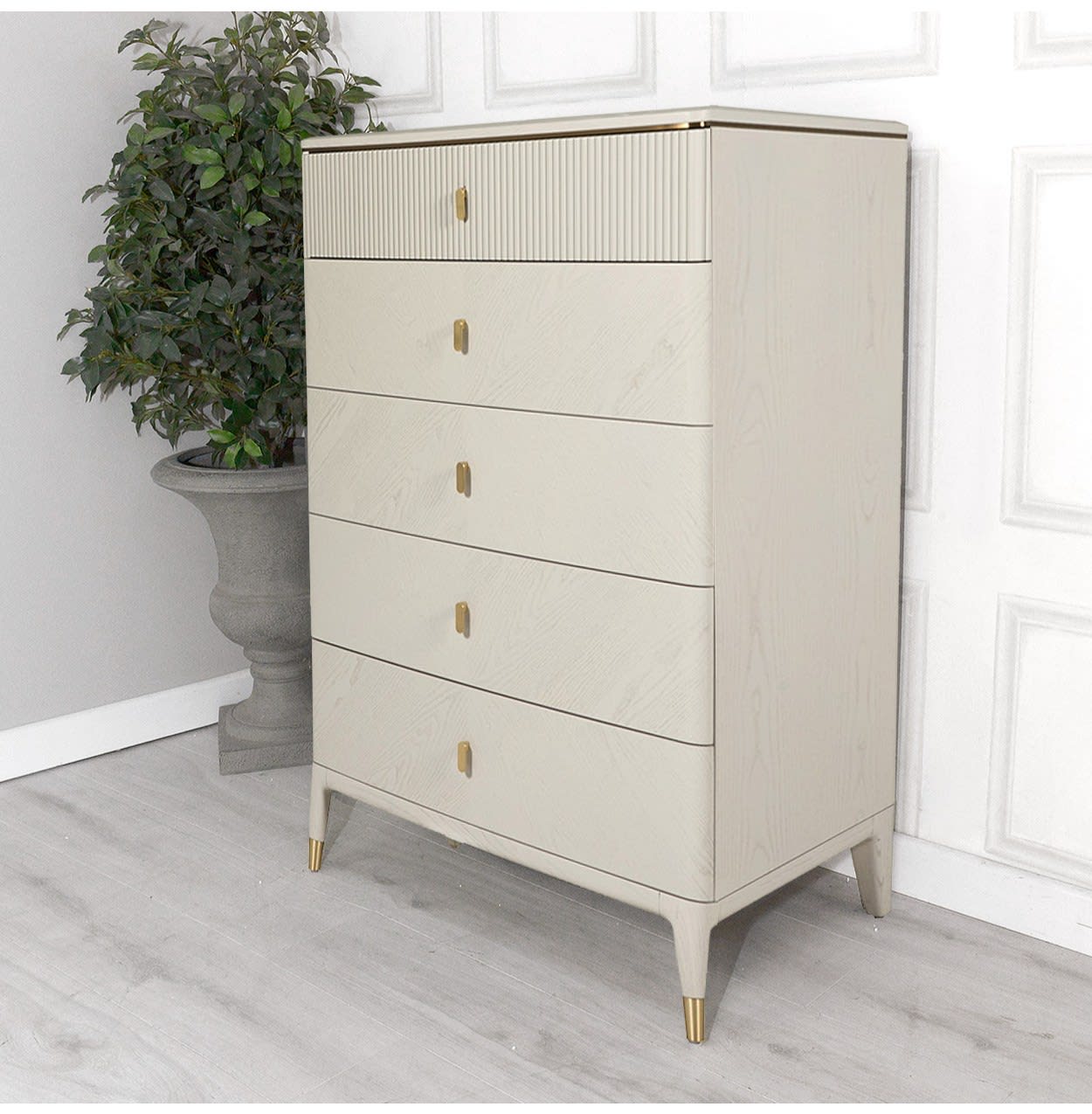 Vida Living Diletta Sandstone Tall Chest of Drawers