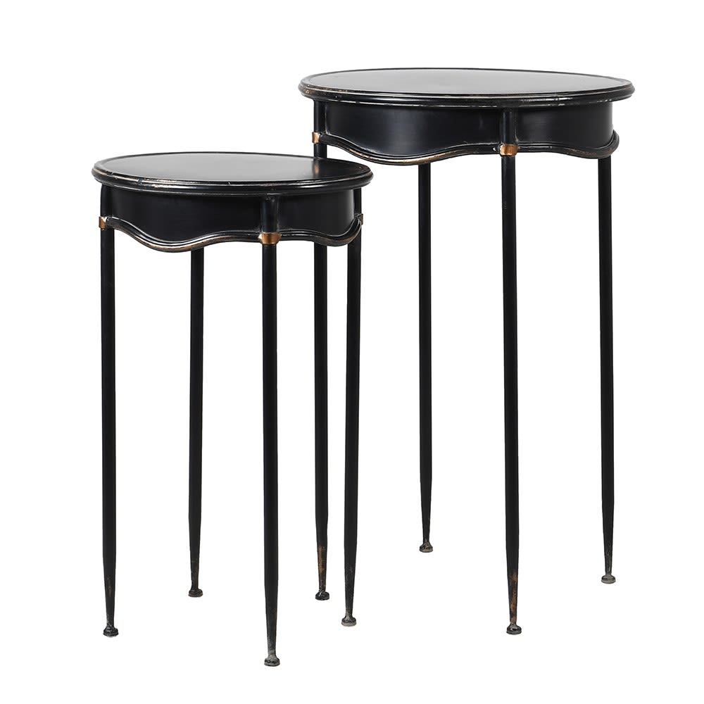 Black Painted Curved Nest of Tables