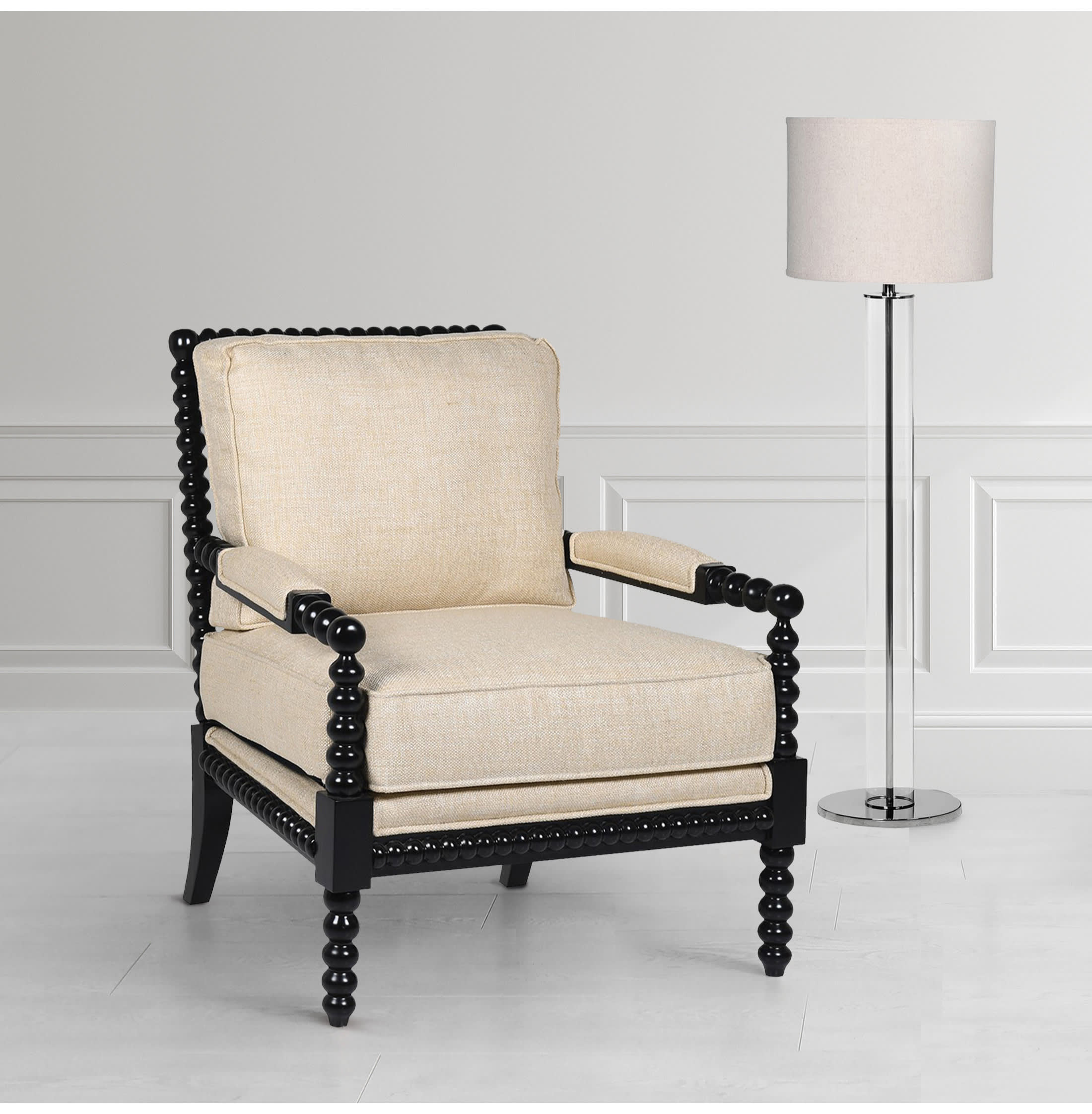 Manor Black Spindle Salon Chair