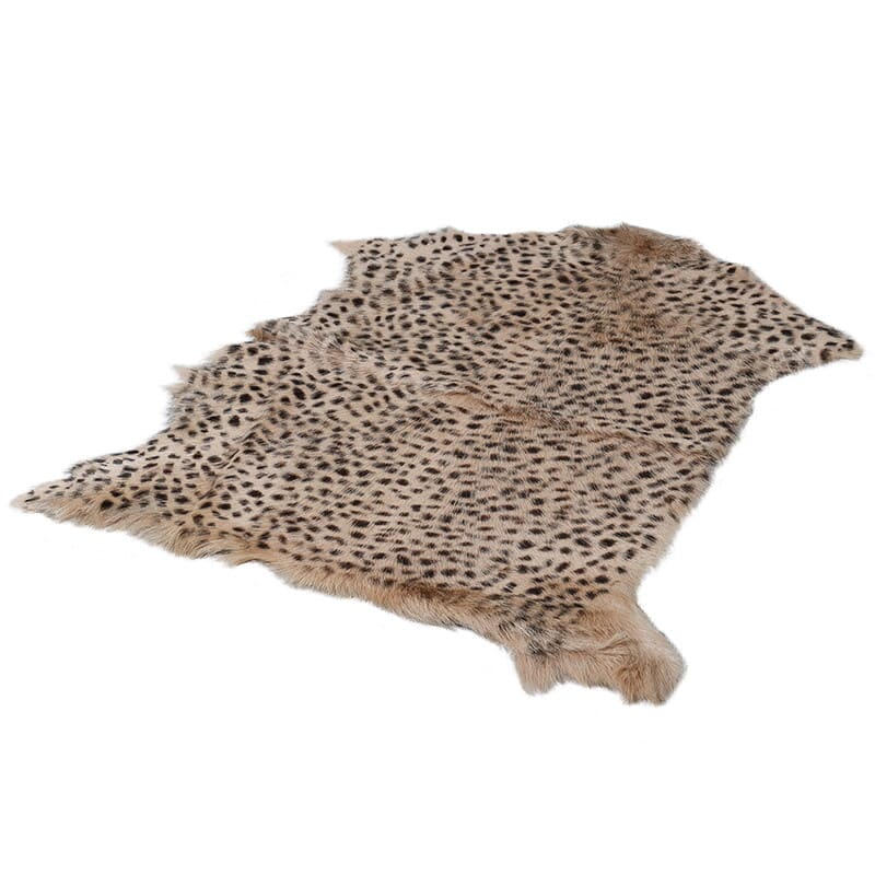 Leopard Print Goat Fur Rug