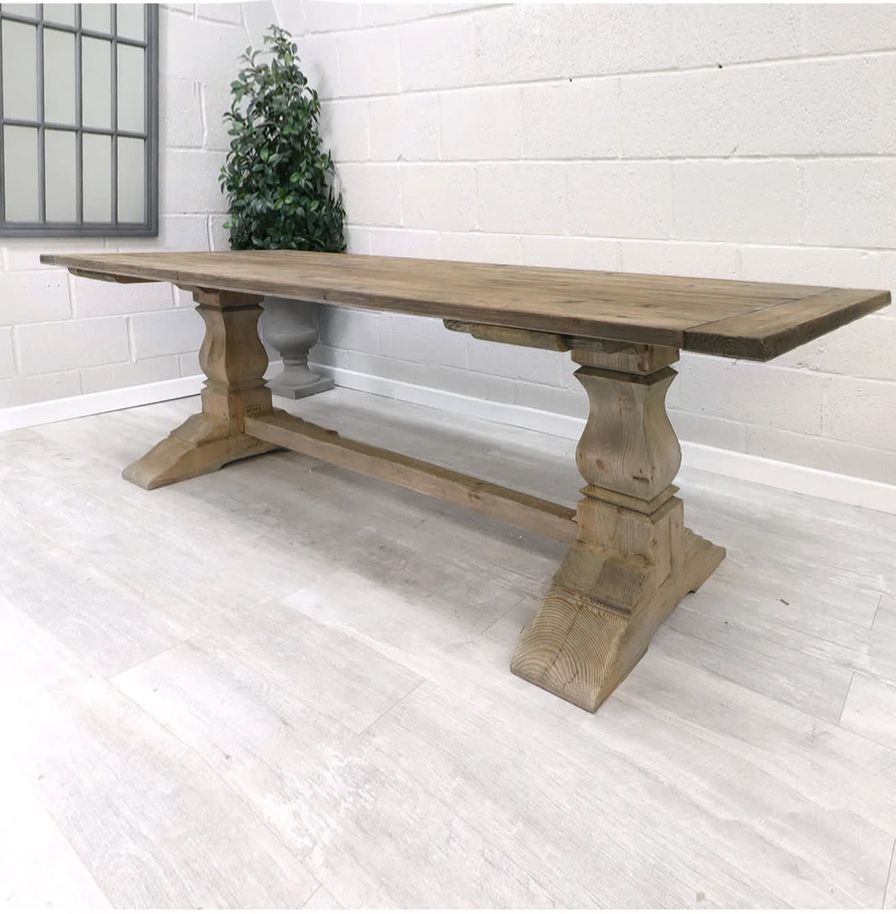 French Style Reclaimed Refectory Large Dining Table