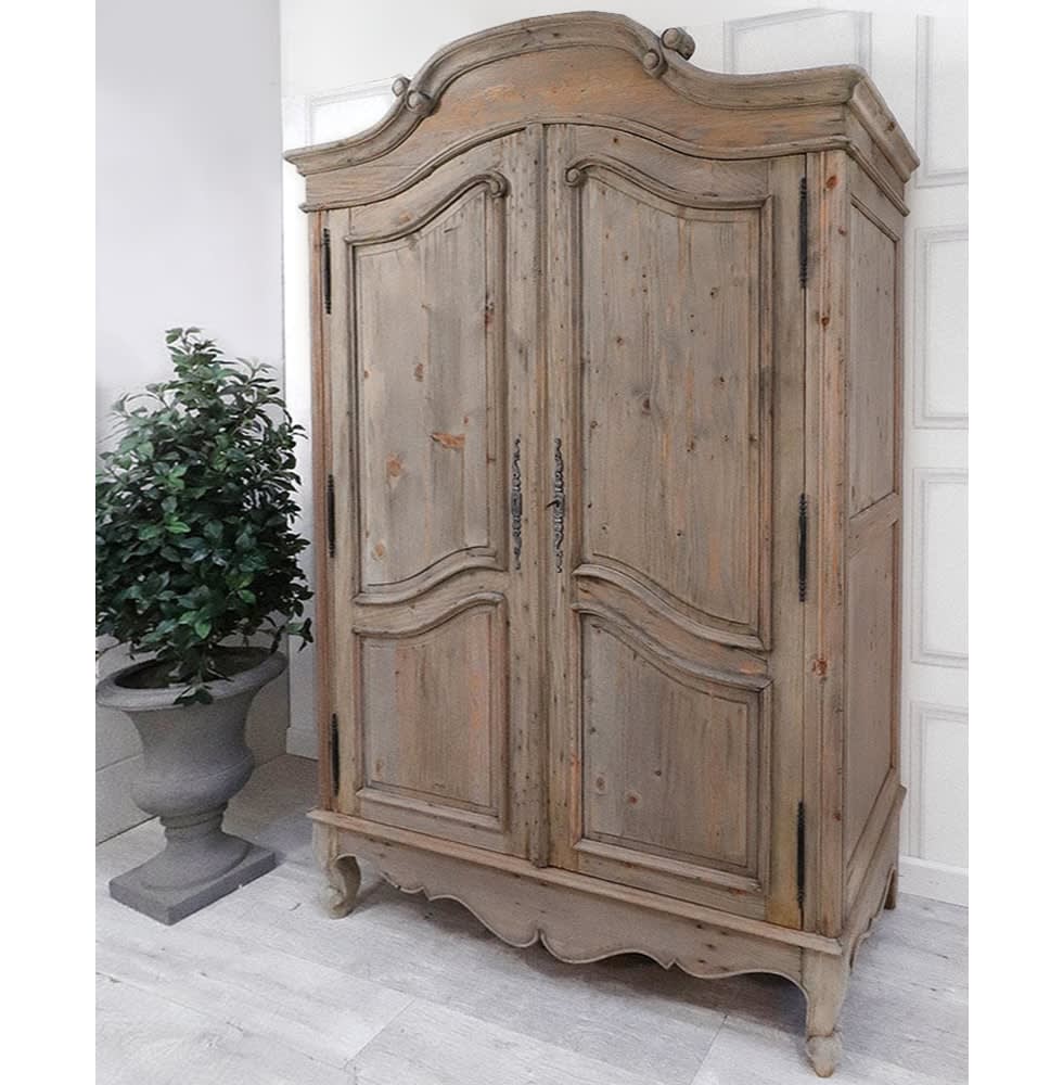 French Style Reclaimed Large Armoire Wardrobe
