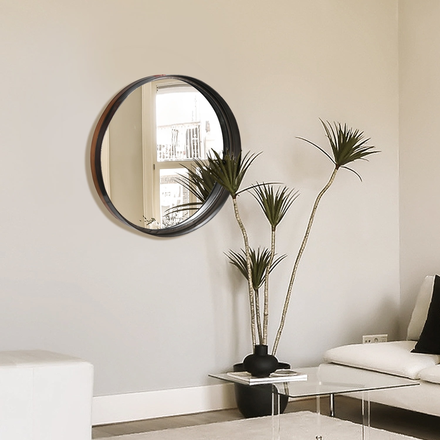 Deepset Frame Metal Round Wall Mirror